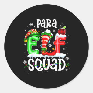 Adesivo Redondo Esquadrão de Elfo Para Fofos Elfos de Natal Divert