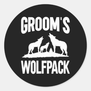 Adesivo Redondo Esquadrão de Noivos Wolfpack