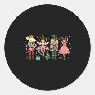 Adesivo Redondo Esquadrão de Nutcracker de Natal Balé Dança Mulher