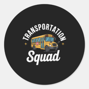 Adesivo Redondo Esquadrão De Transporte De Volta Ao Motorista De Ô