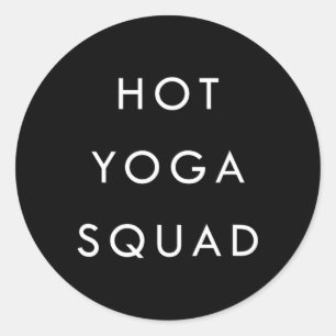 Adesivo Redondo Esquadrão de Yoga Quente e Meditação - Namaste Vin
