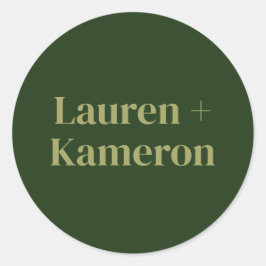 Adesivo Redondo Esquadrão Mínimo Elegante de Envelope Moderno de C