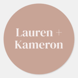 Adesivo Redondo Esquadrão Mínimo Elegante de Envelope Moderno de C