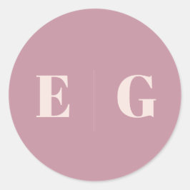 Adesivo Redondo Esquadrão Mínimo Elegante de Envelope Moderno de C