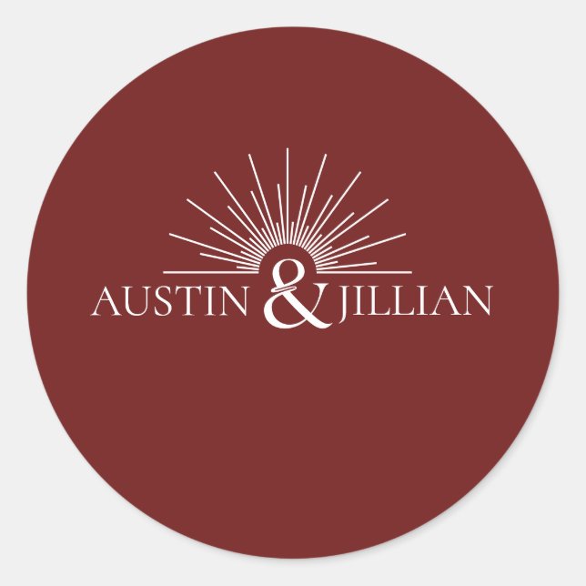 Adesivo Redondo Esquadrão Mínimo Elegante de Envelope Moderno de C (Frente)