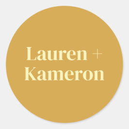 Adesivo Redondo Esquadrão Mínimo Elegante de Envelope Moderno de C