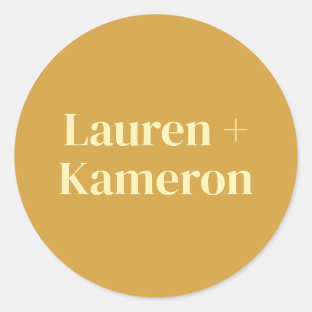 Adesivo Redondo Esquadrão Mínimo Elegante de Envelope Moderno de C (Frente)