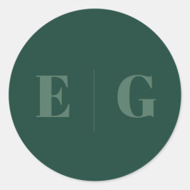 Adesivo Redondo Esquadrão Mínimo Elegante de Envelope Moderno de C