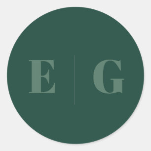 Adesivo Redondo Esquadrão Mínimo Elegante de Envelope Moderno de C