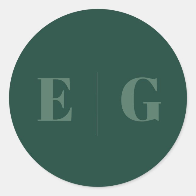 Adesivo Redondo Esquadrão Mínimo Elegante de Envelope Moderno de C (Frente)