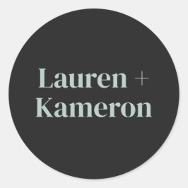 Adesivo Redondo Esquadrão Mínimo Elegante de Envelope Moderno de C