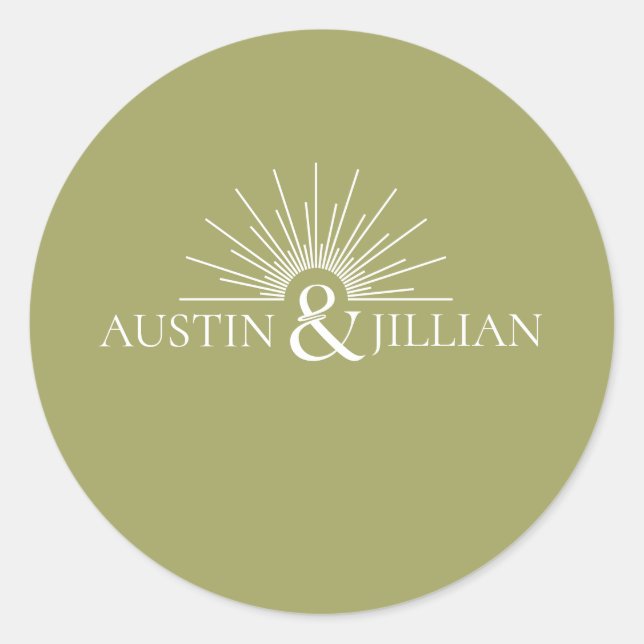 Adesivo Redondo Esquadrão Mínimo Elegante de Envelope Moderno de C (Frente)