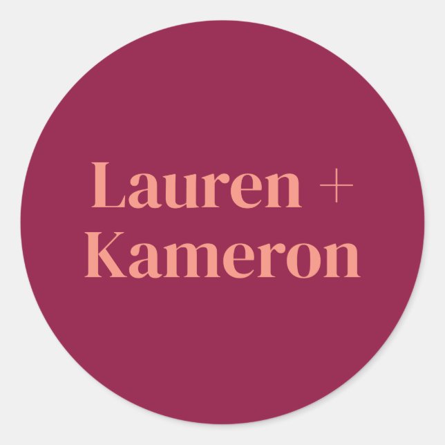 Adesivo Redondo Esquadrão Mínimo Elegante de Envelope Moderno de C (Frente)