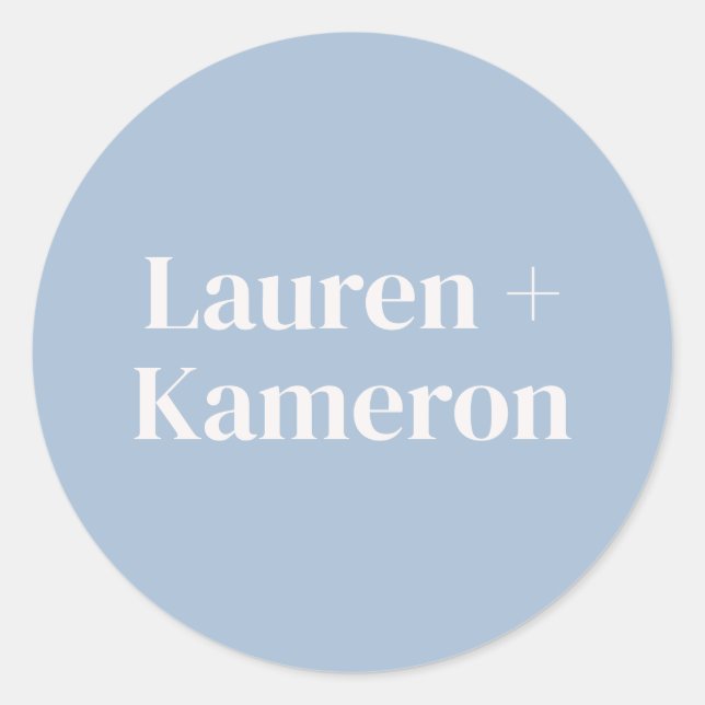 Adesivo Redondo Esquadrão Mínimo Elegante de Envelope Moderno de C (Frente)