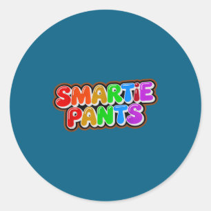 Adesivo Redondo Esquadrão Smartie Pants Smarty Educacional