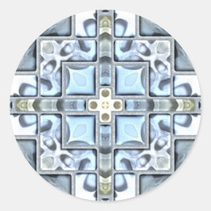 Adesivo Redondo Esqueça-me nao azul