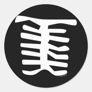 Adesivo Redondo Esqueleto