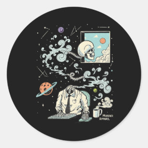 Adesivo Redondo Esqueleto ADHD de espaçamento 61