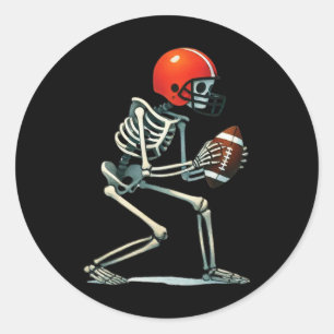 Adesivo Redondo Esqueleto Pé de Halloween Fantasia Engraçada para 