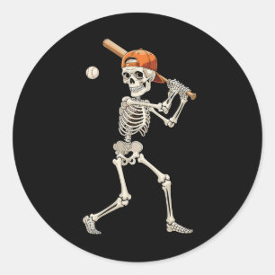 Adesivo Redondo Esqueleto Venda Fantasia de Halloween Engraçado Ho