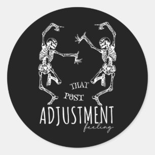 Adesivo Redondo Esqueletos Dançantes Chiropractor Que Postam Ajust