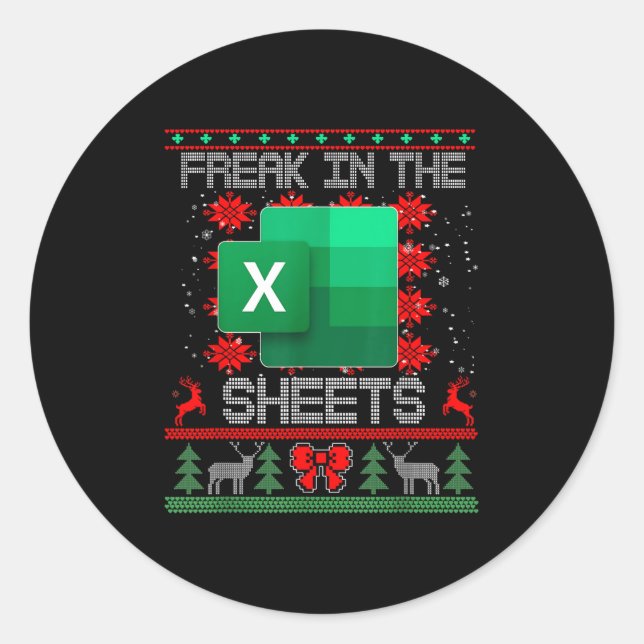 Adesivo Redondo Esquema Nas Folhas Do Excel Spreadsheet Ugly Chris (Frente)