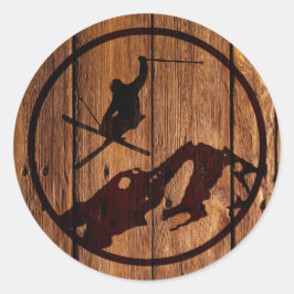 Adesivo Redondo Esqui