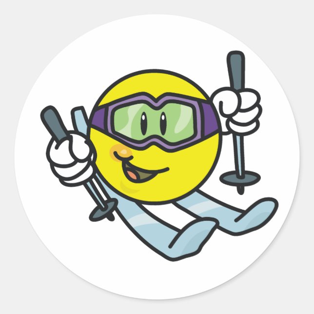 Adesivo Redondo Esqui (Frente)