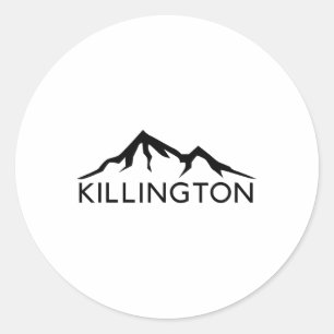 Adesivo Redondo Esqui Snowboard Killington Vermont