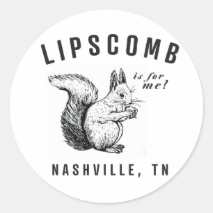 Adesivo Redondo Esquilos de Lipscomb Stickers