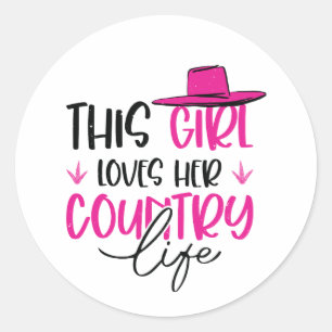 Adesivo Redondo Essa Menina Ama A Vida Em Seu País