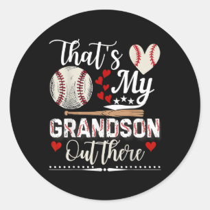 Adesivo Redondo Esse É Meu Avô Lá Fora, Avó Baseball Grand