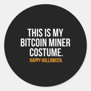 Adesivo Redondo Esse É Meu Fantasia De Mineiro Funny Halloween