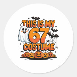 Adesivo Redondo Esse É o Meu Fantasia de Halloween 67 Engraçado Br