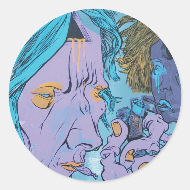 Adesivo Redondo Esse é o meu Luz-F-ckin (Frente)