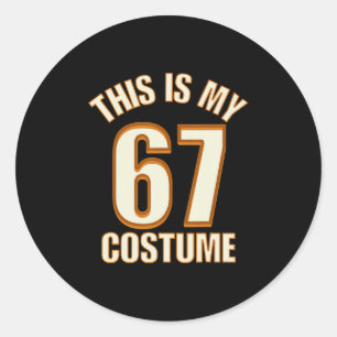 Adesivo Redondo Esse É o Meu Traje de Halloween 67 Meme Preguiçoso