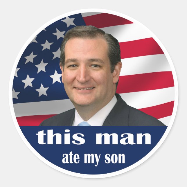 Adesivo Redondo esse homem comeu meu filho (Frente)