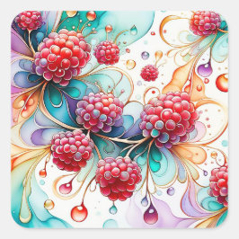 Adesivo Redondo Essência de framboesa