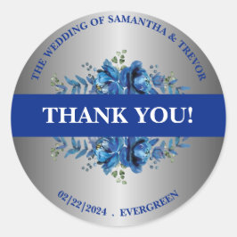 Adesivo Redondo Essência de Jardim da Lua Azul Silver