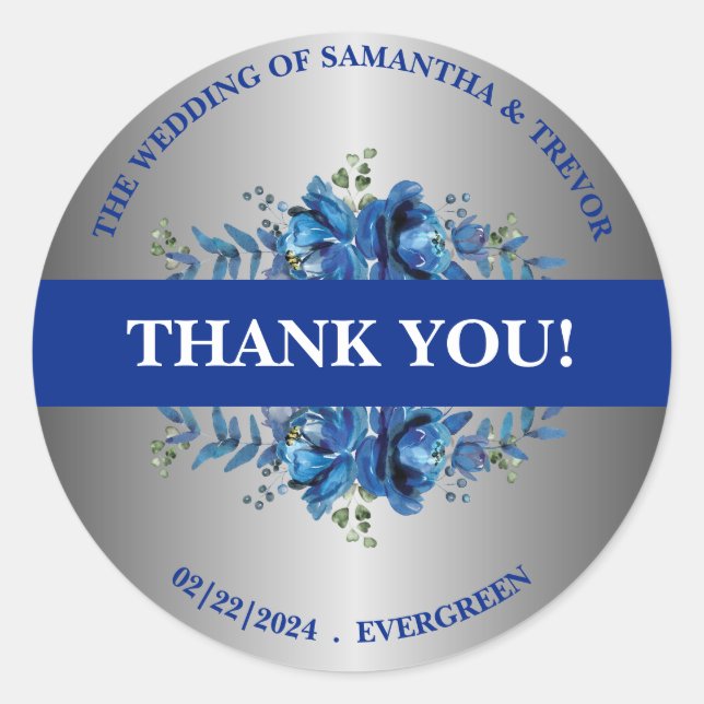 Adesivo Redondo Essência de Jardim da Lua Azul Silver (Frente)