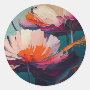 Adesivo Redondo Essência do Jardim III – Movimento Floral Luminoso