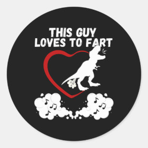 Adesivo Redondo Esta Cara Adora Fart Engraçado Fart Cita Dons Mens