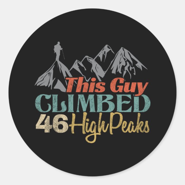 Adesivo Redondo Esta Cara Subiu 46 Picos Altos (Frente)