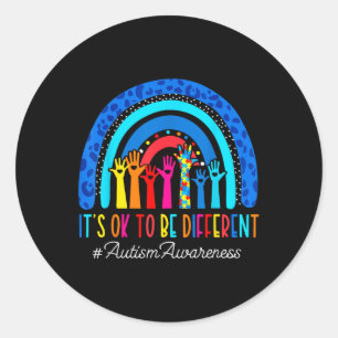 Adesivo Redondo Está Certo Ser Diferente Autismo Sensibilização Le