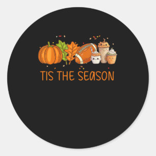 Adesivo Redondo Esta É A Época De Futebol Pumpkin, Escreve Tudo F