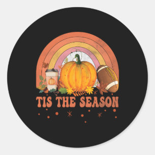 Adesivo Redondo Esta É A Época Halloween Pumpkin Futebol F