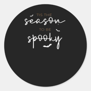 Adesivo Redondo Esta É A Época Para Ser Spooky Halloween Retro