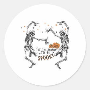 Adesivo Redondo Esta É A Época Para Ser Spooky Queda A Dança De Ha