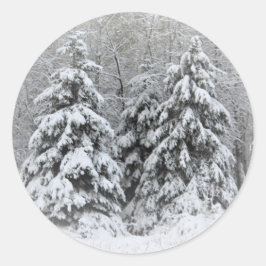 Adesivo Redondo Esta é a estação. . . Feriado de inverno