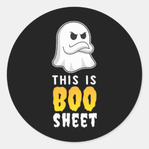 Adesivo Redondo Esta É A Folha De Boo Da Camisa Engraçada Festa Gh